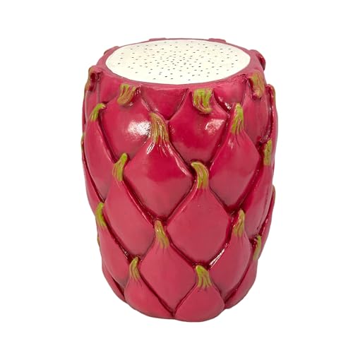 Galt International 18' Dragonfruit Tropical Fruit Stool Side Vibrant Table Home Decor Plant Stand Garden Indoor Outdoor Decorations