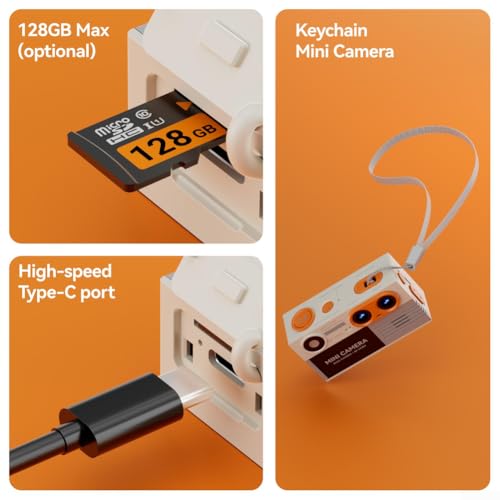 Appareil photo numérique compact avec écran de 6,1 cm et charge Type-C
