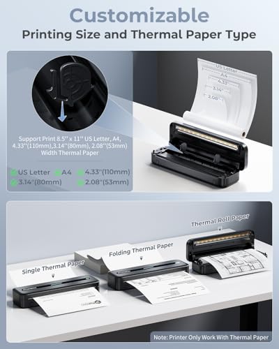 Phomemo JP*PH-M832-BK Portable Printers Wireless thumb #5