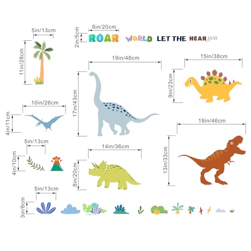 Vinilo Decorativo Dinosaurio para Pared 44x30 in miniatura 4