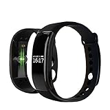Rastreador de fitness con medidor de frecuencia cardíaca de Xingddoz Smart. Con Bluetooth 4.0, pulsómetro, podómetro, monitor de sueño, monitor de actividad, disparo remoto, para Android y iPhone, negro