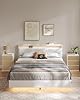 VASAGLE KAILYN Collezione - Comodino con Stazione di Ricarica, Set di 2, con 3 Cassetti, 2 Prese AC 2 Porte USB, per Soggiorno, Camera da Letto, Studio, Bianco Nuvola e Giallo Mandorla LET831Y01 #1