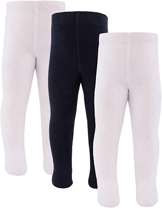 L&K-II Set van 3 babypanty's voor baby's, meisjes en jongens, gebreide panty, meerkleurig 2766, 62-68