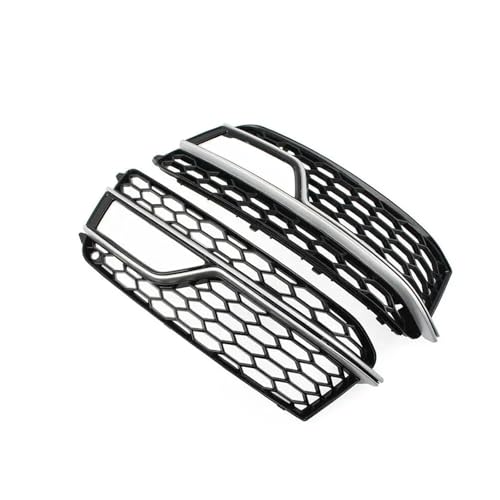 Grille antibrouillard nid d'abeille pour Audi A5 S-Line 2013-2016 chrome silver 8T0807682M