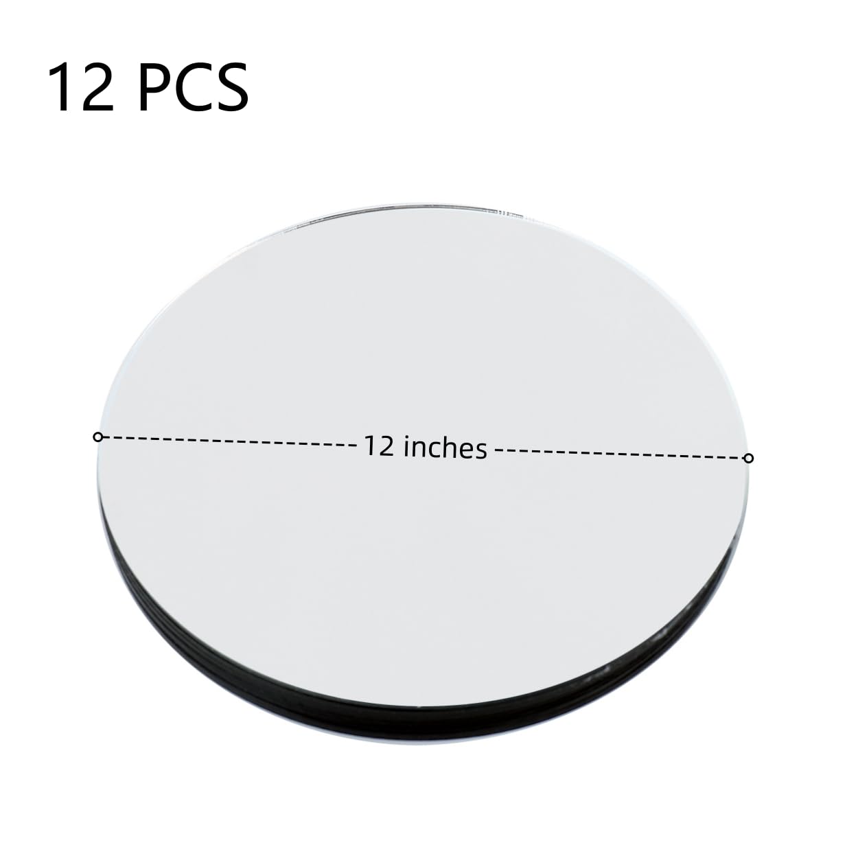 12 Runde Spiegeltabletts Aus Acryl (30,5 Cm Durchmesser) – Für Hochzeit, Party, Tischdekoration