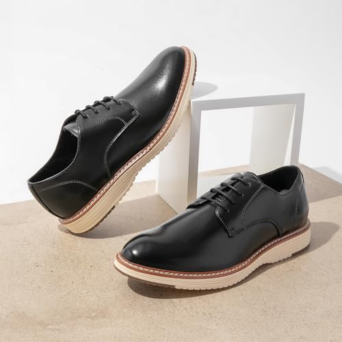 Bruno Marc Bruno Marc Men's Crossflex Casual Dress Shoes Business Formal Oxfords Sneaker,Size 10.5,Black,SBOX2417M