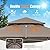 SUNCROWN Outdoor Grill Gazebo 8 x 5, Patio Double Tiered BBQ Canopy w/Air Vent, Gazebo Canopy with 8 Hook Tools for Barbecue Picnic Garden, Backyard, Poolside -Brown