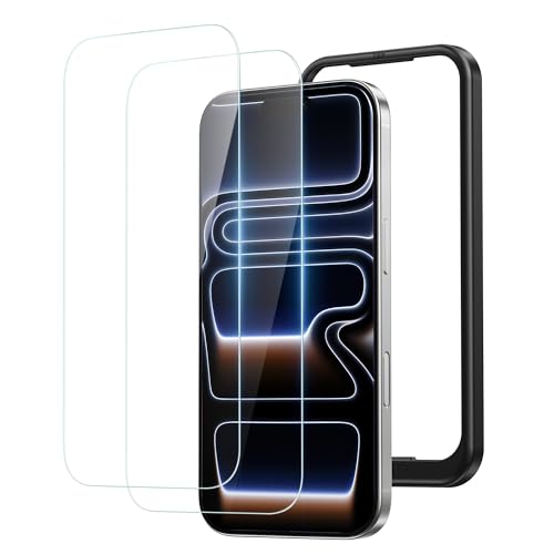 NIMASO ガラスフィルム iPhone 17 Pro 用 強化ガラス 液晶 保護フィルム 耐衝撃 高透過率 指紋防止 貼りやすい ガイド枠付き 2枚セット いPhone17 Pro 対応(6.3インチ)DSP25F1689