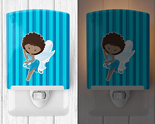 Lámpara de Mesa de Noche Cerámica Fairy Blue Stripes miniatura 2