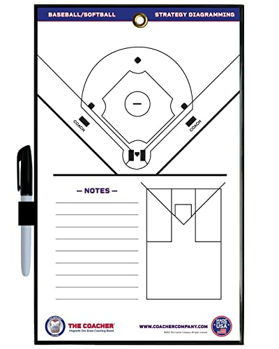 The Coacher Premium Magnetic Baseball Softball Line-Up Board - Made In The Usa #TOP3