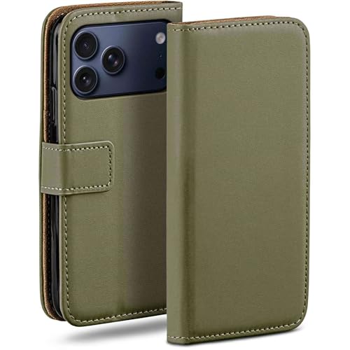 Protection 360 iPhone 17 Pro Max étui rabat moex antichoc vert