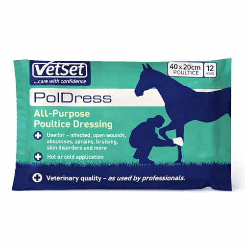 VetSet PolDress Poultice for Horses Dressing Wrap 40cm x 20cm