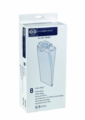 SEBO 7029ER 3.5ltr Ultra Vacuum Bags for Felix Vacuum Cleaner Box of 8 White