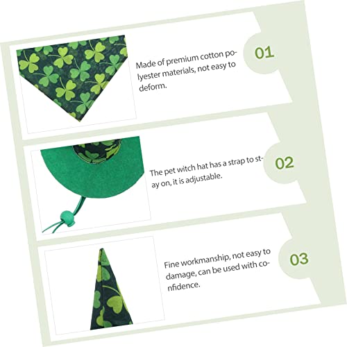 GLSTOY 1 Conjunto De Decorações Bruxa E Festa De Dia Cães Acessório Lenços De Trevo Patricks Padrão