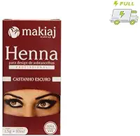 Makiaj Henna Sombrancelha Castanho Escuro Alta Fixação Rena
