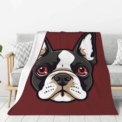 Couverture Boston Terrier plaid flanelle cadeau canapé - 2
