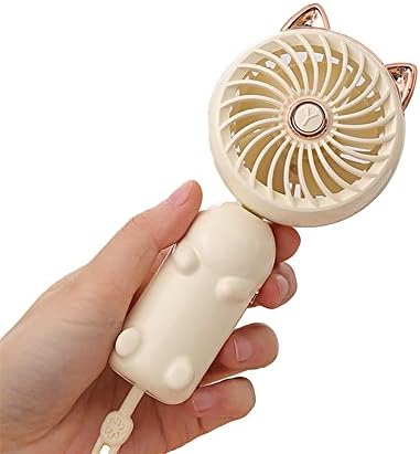 VORAE Mini Handheld Fan, Portable USB Fan with Rechargeable Battery and 3 Speeds, Cute Personal Small Electric Fan for Girls/Womens/Kids, Foldable Hand Fan for Home/Office/Table/Travel (Pink)