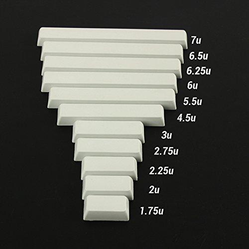 XDA Convex Spacebar Grey 1.75u 2u 2.25u 2.75u 3u 4.5u 5.5u 6u 6.25u 6.5u 7u Blank Keycaps (7u)