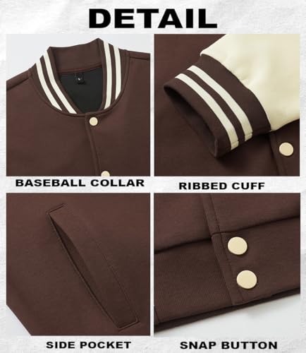Man’s Fashion Varsity Baseball Regular Fit Jacket College Baseball Letterman Bomber Coat4