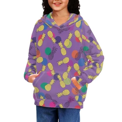 Child's Long Sleeve Pullover Athletic Hoodie Loose Sweatshirt with Kangaroo Pockets Fall Tops with Hood4