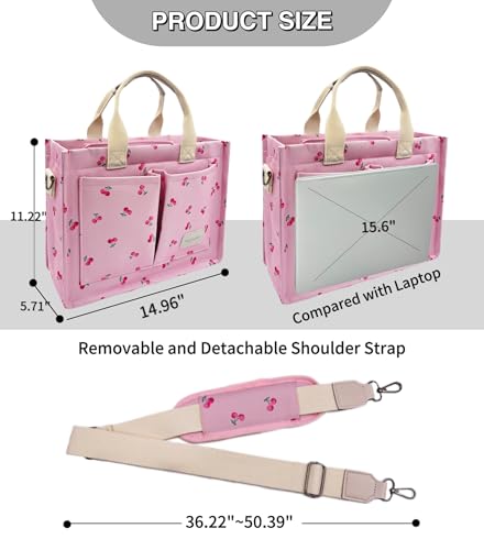 Large Canvas Tote with Pockets