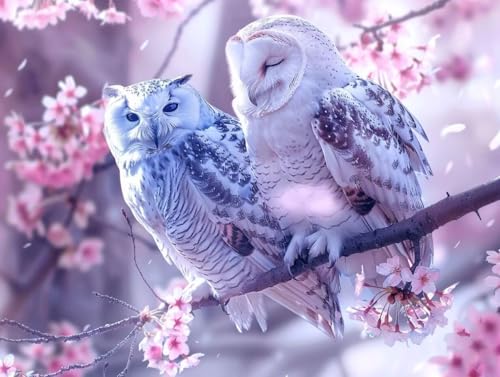 Diamond Painting Fleurs de hibou Kit 5D DIY Peinture Diamant Enfant 90x120