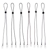 SwirlColor Serviettenhalter Kette, Einstellbar Serviettenclips für Männer Frauen Jungen Mädchen Kleidung Schutz Serviettenkette für Restaurants Restaurant Hotel 6 Stück, Größe 65cm / 25in