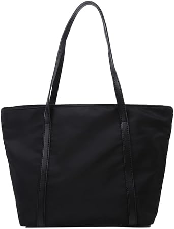 ANNI RIEL Large Nylon Tote Bags for Women with Zipper, Large Lightweight Nylon Shoulder Handbags Travel Work Purse