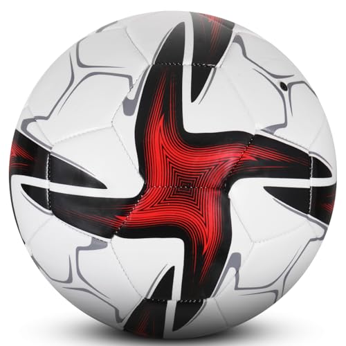 pwavum Balón de fútbol, Balón oficial talla 5, balones para interiores y exteriores, gran regalo de fútbol, balón talla 5 para jóvenes y adultos