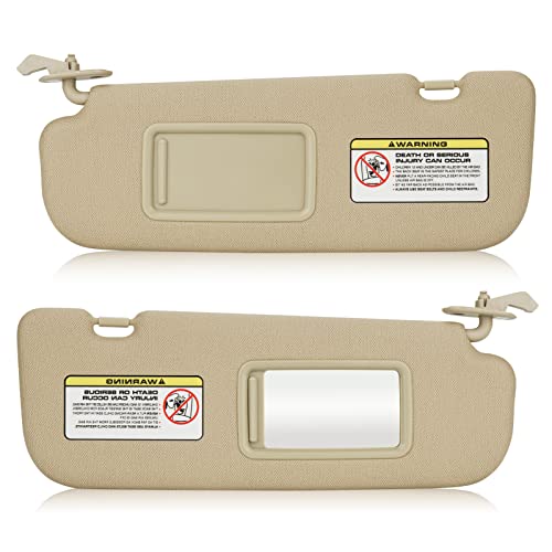 Left & Right Sun Visor for Hyundai Elantra 2011-2015 (Beige)