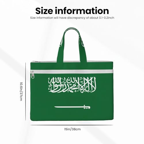 Flag Of Saudi Arabia Canvas Document Bag Briefcase For Professionals And Executives4