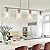 mavcadonf Kitchen Island Light, 4-Light Pendant Lighting, Farmhouse Dining Room Light Fixtures for Kitchen Island Dining Living Room, Brushed Nickel with Clear Glass Shade