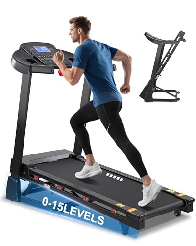 ECHANFIT Treadmill with 15% Auto Incline, Folding Treadmill for Home, 0.6-10 MPH, 350 LB Capacity, 18.11