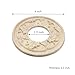 Pastlla 2pcs Wooden Ceiling Fan Medallion Molded Wood Carved Light Ceiling Cover Round Ring Lighting Ceiling Medallion Home Decorative for Light Fixtures Ceiling Fans Chandeliers, 8
