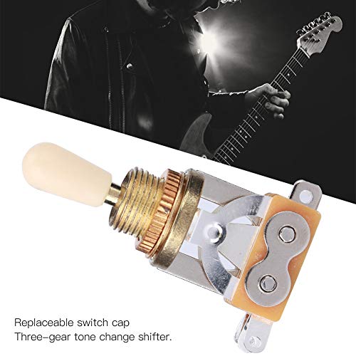 Interruptor de posição, interruptor LED prático de 3 vias para guitarra elétrica tipo LP(Chapéu amar