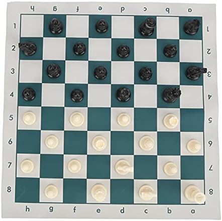 Miniatura 7 de Vbestlife Juego de ajedrez estándar internacional juego de ajedrez de plástico grande con tablero de ajedrez