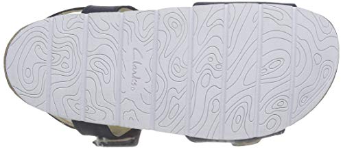 Clarks Boy's^Boy's River Sand K Sandal, Navy Leather, 1 UK4