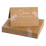 Bewudy 50 Stück Tischkarten Kraftpapier, Schön Dass Du Da Bist Tischkarten Hochzeit 110x85mm Tischdekoration Namenskarten Partycards Zum Selbst Beschriften Für Geburtstag Hochzeit Konfirmation