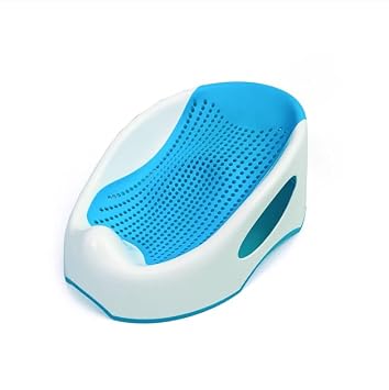 Safekido Premium Aqua Buddy Baby Bath Tub Seat | BPA Free Slip Resistant Infant Bath Tub Seat for Newborn to 5 Years | Portable Foldable Baby Bathing Seat for Home and Travel (Blue)