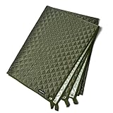 Verontimee レジャーシート 厚手 大判 210×145cm 両面防水 アルミコーティング 収納袋付き 2-6人用 キャンプ/ピクニック/テントマット対応 グランドシート 耐水圧 10000mm 試験合格 (グリーン)