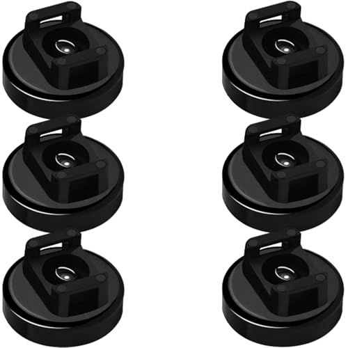 CNHABAGU Magnet Zip Tie Mount Magnetic Zip Ties Mount 25LBS Strong Multipurpose Wire Cable Holder Mount Wire Clips Management for Home Office Marine Electrical Wiring (Black 6 Piece)