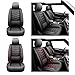 Conjie Fit CX-3 Car Seat Covers Compatible with Mazda CX-3 2015-2020 2021 - Full Set Premium Leather， Waterproof Breathable，All-Weather Seat Cushion Protecto & Airbag Compatible (Red Line Black)