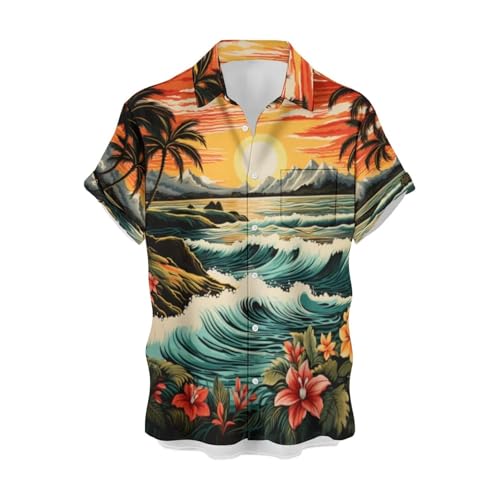 Chemise hawaïenne homme fluide contre la chaleur avec poche