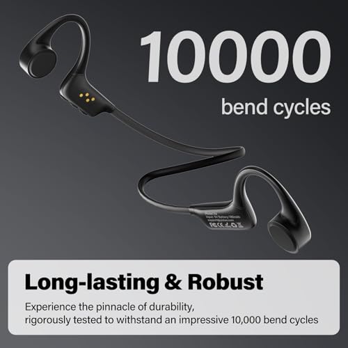 Image of Bone Conduction Headphones, Open Ear Headphones Wireless Earphones, 32GB MP3, 8 Hours Playtime, Bluetooth 5.3, IP68 Waterproof Earphones for Running and Fitness Workout - Black