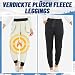 DDOBB Thermohose Damen Winter Gefütterte Jogginghose Warm Fleecehose Mit Taschen Sportleggins Kordelzug Laufhose Trainingshose Wanderhose Sweatpants Freizeit Outdoor Hosen(Gefütterte-Schwarz, L)