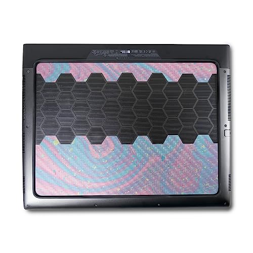 Image of MightySkins Carbon Fiber Skin Compatible with Alienware M18 R1 (2023) Full Wrap Kit - Cotton Candy Swirl | Protective, Durable Textured Carbon Fiber Finish | Easy to Apply | Made in The USA