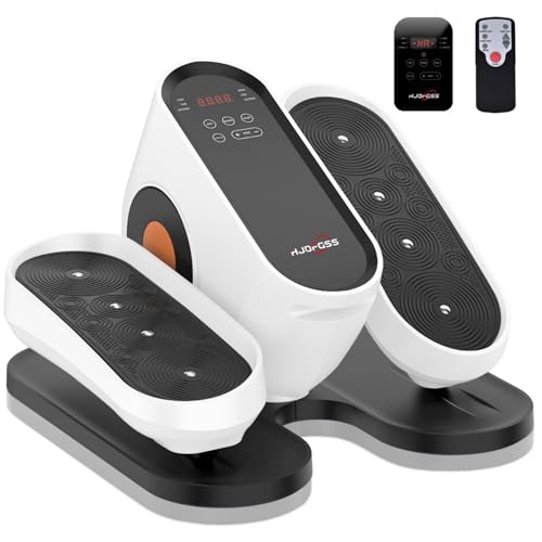 HJDFGSS Under Desk Elliptical Machine, Electric Elliptical While Sitting for Seniors with 10 Adjustable,Pedal Exerciser,Exercise Equipment for Home (White)