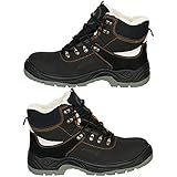 Profus Winter Arbeitsstiefel Sicherheitsstiefel Warme Arbeitsschuhe Gefüttert mit Kunstwolle S3 (Yukon-W-S) (43 EU)