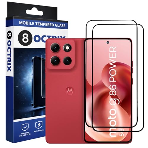 Image of Military-Grade Tempered Glass Screen Protector Compatible for Moto G86 Power with Edge to Edge Coverage - Case Friendly, Anti-Scratch & Bubble-Free Installation Kit (Pack Of 2)