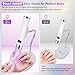 Linssy Mini UV Light for Nails with Auto Sensor & Gooseneck Stand,Portable Cordless Nail Lamp Flash Cure Lamp with LCD Display,Handheld UV Light for Gel Nails at Salon & Home Use (White)